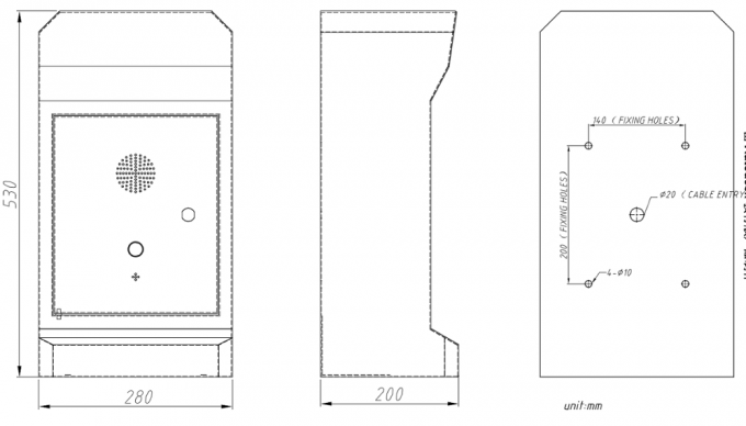 SOS Ein-Touch-Akkopplung Vandal-Widerstands-Telefon IP54 GSMR Hände frei 1