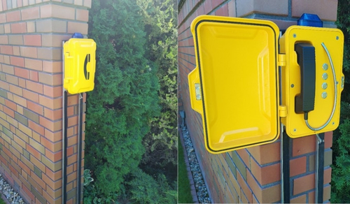Neueste Unternehmensnachrichten über Ungarische Immobiliengesellschaft installiert hochvolumige wetterdichte Telefone für den Garten eines Kunden