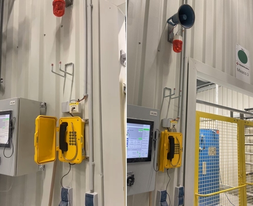 Neueste Unternehmensnachrichten über JR101-FK-HB Witterungsdichtes Telefon in deutscher Fabrik installiert
