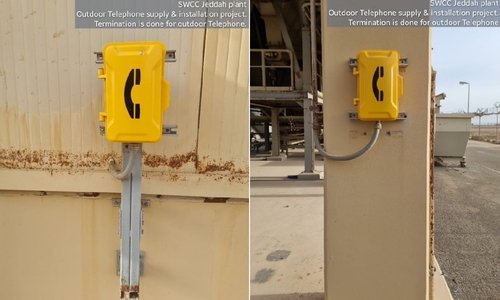 Neueste Unternehmensnachrichten über Wetterfeste Telefone installierten in Anlage des Saudi-SWCC
