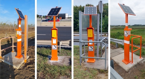 Neueste Unternehmensnachrichten über 4G-Telefon für Notfälle mit Solarenergie: Verbesserung der Sicherheit auf der ungarischen Autobahn M7
