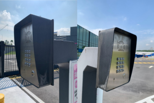 Neueste Unternehmensnachrichten über JR305-FK Notfall-Intercom erfolgreich in malaysischen Industriepark Gate Access Points installiert