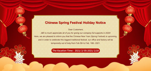 Neueste Unternehmensnachrichten über Feiertagsmitteilung zum chinesischen Frühlingsfest