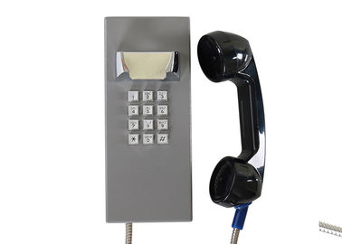 Weatherproof Inmate Jail Telephone Robust Housing Durable Keypad With Grey Color