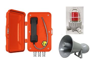 Orange wasserdichtes explosionssicheres Telefon für Ölsuche/chemische Industrie