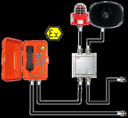 IP67 85dbA Feuerwehrtelefon mit Druckguss-Aluminium für gefährliche Industrieumgebungen