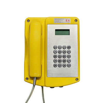 Explosionssicheres VoIP Telefon ATEX Resisttel IECEX an der Wand befestigt